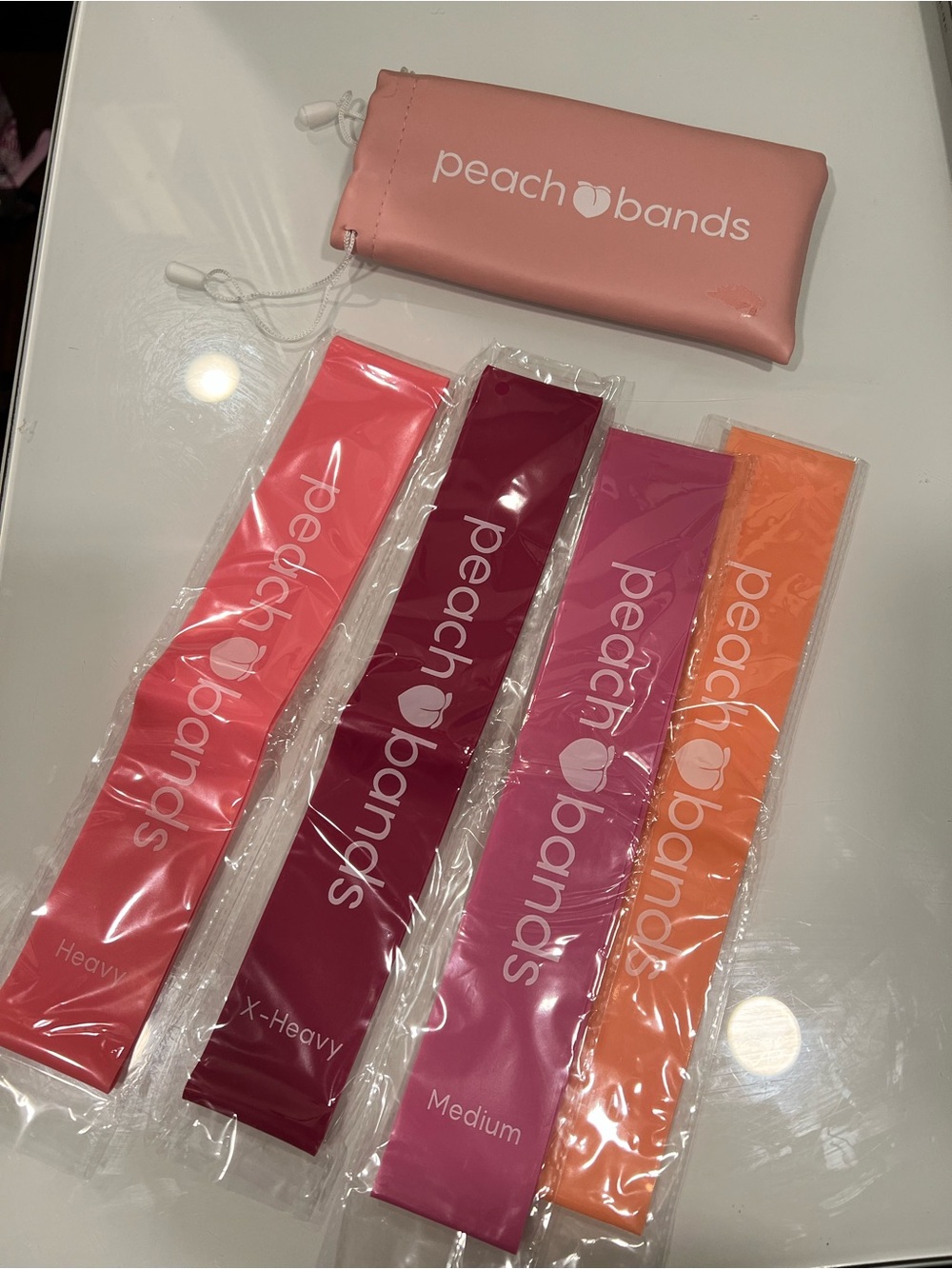 Peach Bands Resistance Loop Set - Pink, Cherry, Magenta, Orange